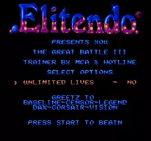 Image n° 1 - screenshots  : Great Battle III, The